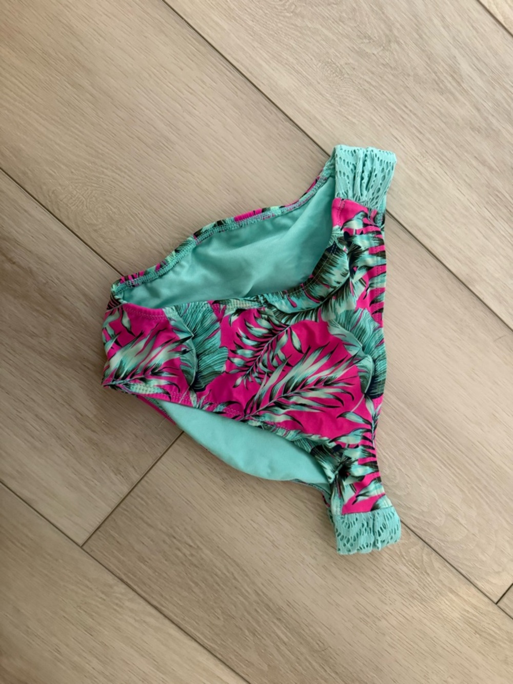 OP Girls Teal & Hot Pink Tropical Bikini Bottom